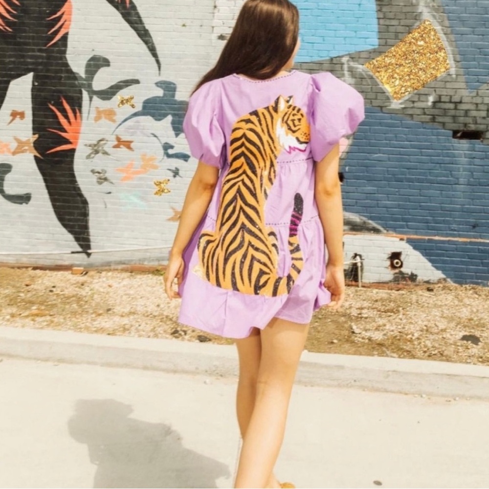 Queen of Sparkles Tiered Tiger Dress